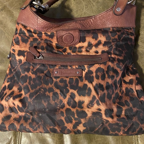 B Makowsky Large Brown Leather Purse Bag - Picture 9 of 10